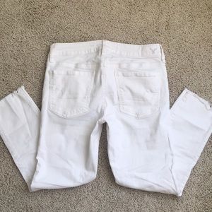 AMERICAN Eagle White Jegging Crop Jeans Size 8